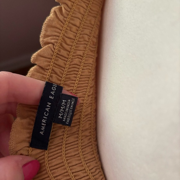 American Eagle Off the Shoulder Smocked Peplum Top - Picture 5 of 5